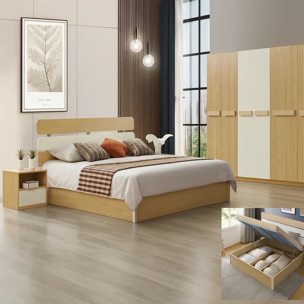 LIT AVEC COFFRE 160X200 DZ19 — Ylang