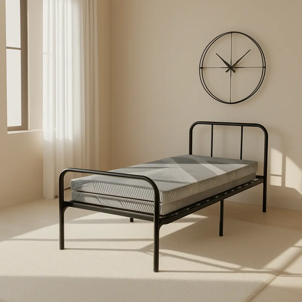 LIT EN FER FORGE 90X190 NOIR — Wema