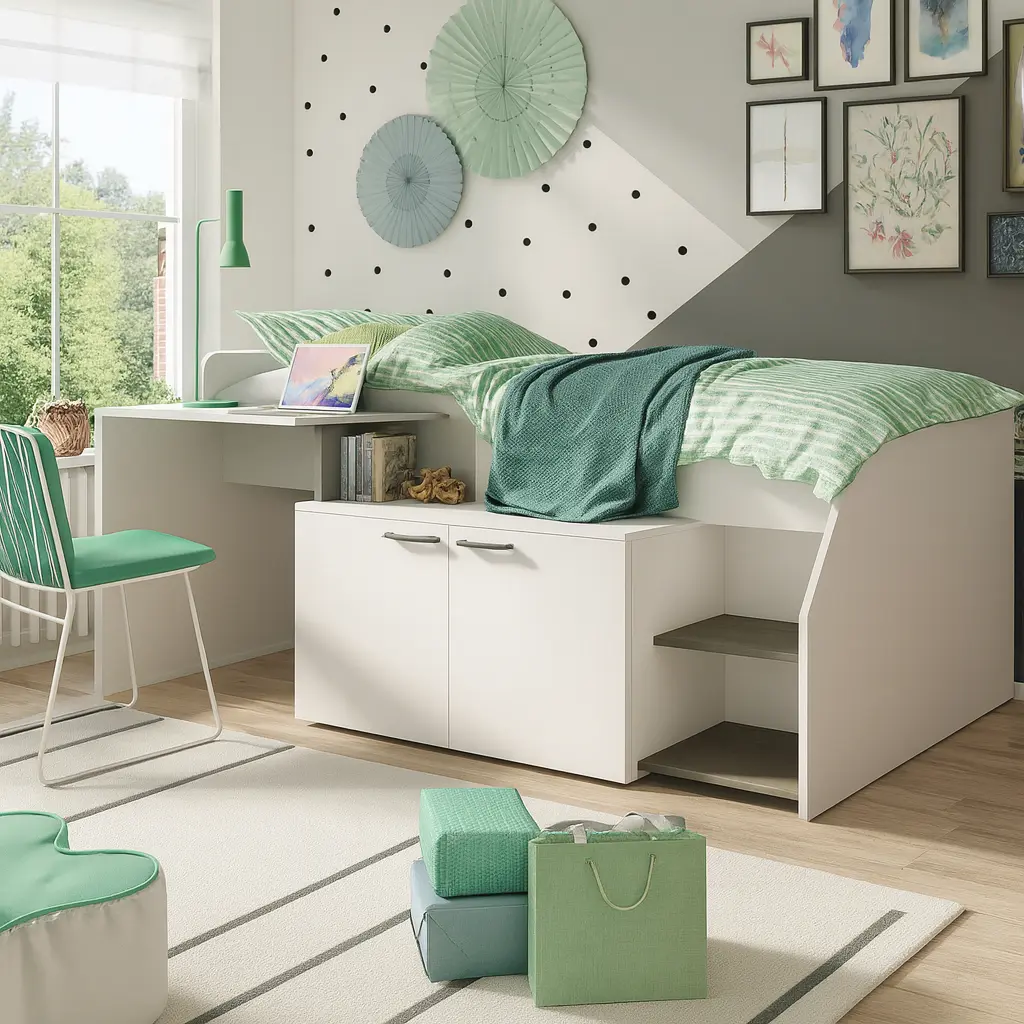 LIT MULTI BLANC/GRIS — Kombé