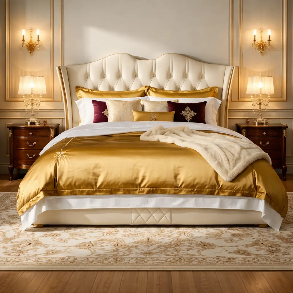 LIT 160X200 DESIGN GRIS BEIGE AVEC SOMMIER - Royal