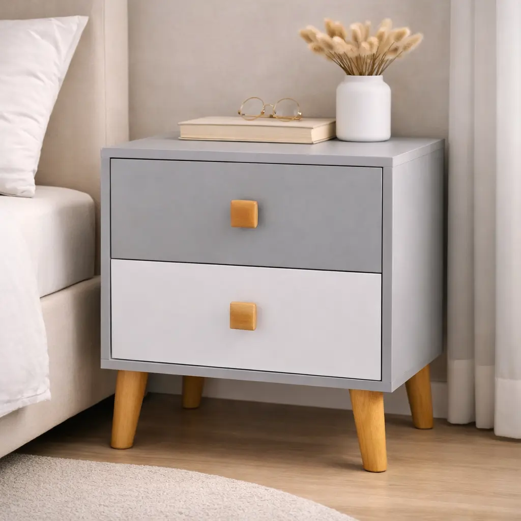 TABLE DE CHEVET GRIS - Orage