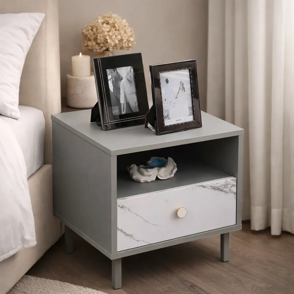 TABLE DE CHEVET 400X400X440 - Glow