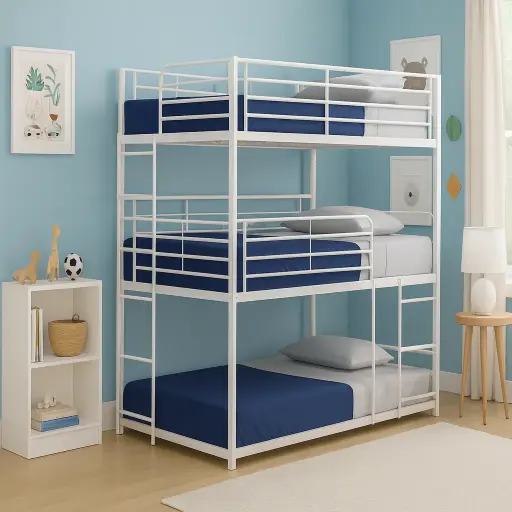 [LITSUP-1+1+1] Lit superposés 1p+1p+1p blanc — Rafiki