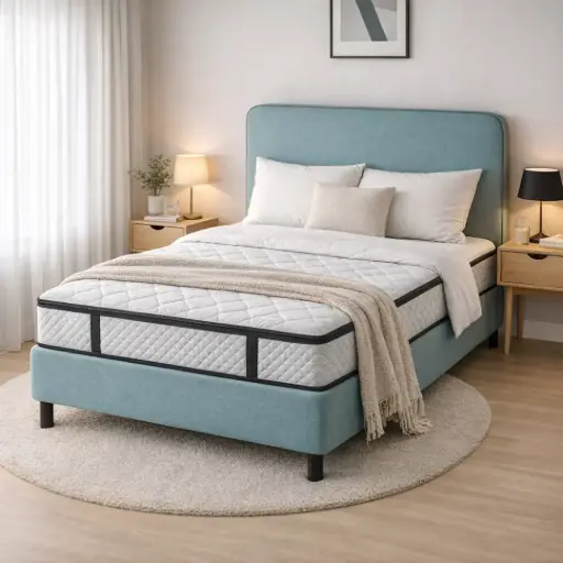 [SOMTAPIS-MAYLO-140] SOMMIER AVEC TETE DE LIT TAPISSIER 140X190X30 Maylo