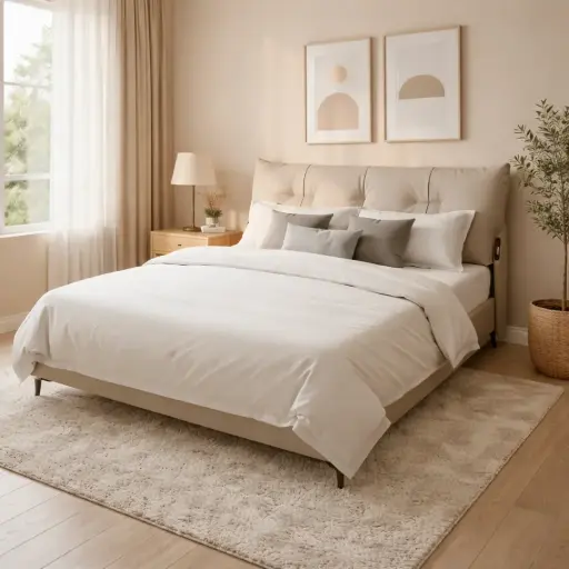 [622-LIT] LIT 160X200 DESIGN GRIS CUIR AVEC SOMMIER - MAYA