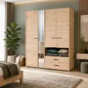 Armoire Cambris 4 portes 2 tiroirs 161x54x205