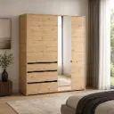 Armoire Corbett 4 portes 3 tiroirs 1 niche