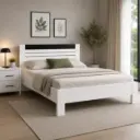 Lit Maelia Chêne blanc - 160x200